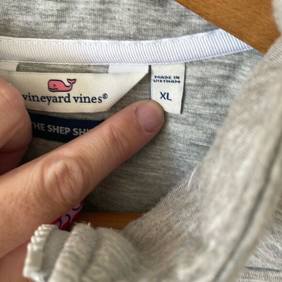 VINEYARD VINES The Shep Shirt Gray Quarter-Zip Sweatshirt Size XL - Picture 3 of 8
